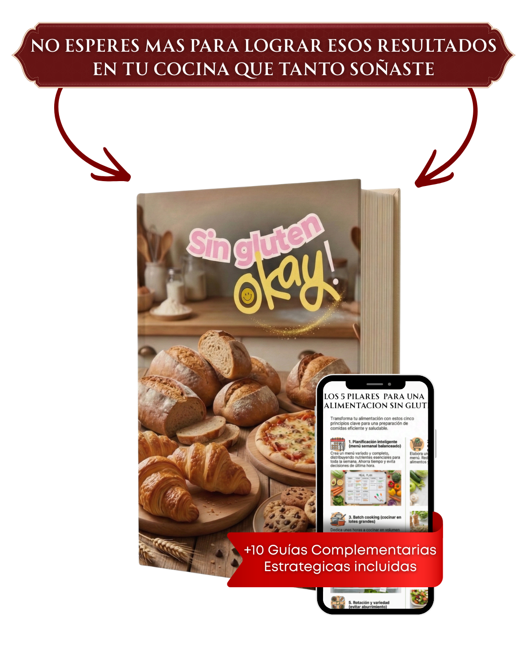 SIN GLUTEN OKAY!  - GUIA DIGITAL + 8 BONUS + 2 REGALOS!